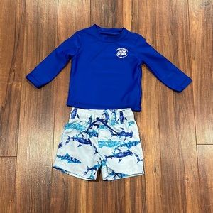 NWOT 9 month rash guard swim suit